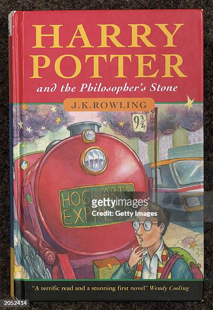 This handout from Christie's shows the cover of J K Rowling's first novel Harry Potter And The Philosopher's Stone. Fine printed books and...