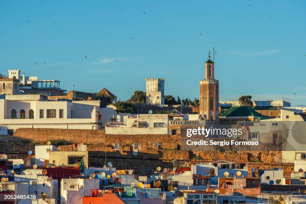 scenic view of tanger medina in morocco - tanger stock-fotos und bilder