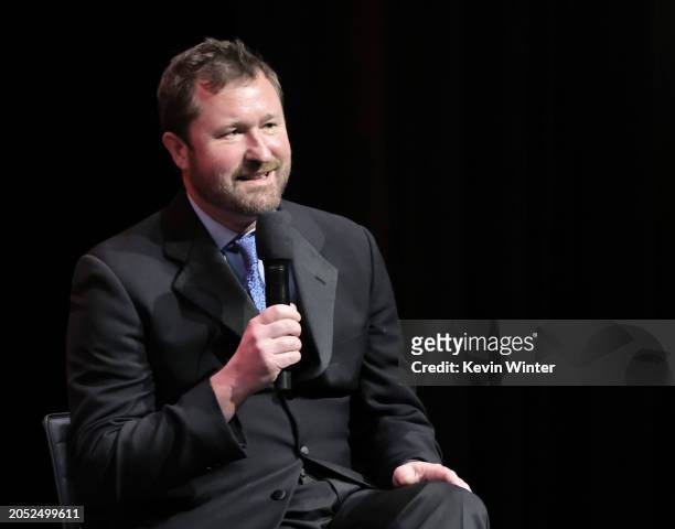 Erik Aadahl appears at "Breaking The Oscar Ceiling" at Academy Museum of Motion Pictures on March 01, 2024 in Los Angeles, California.