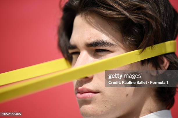 Nikola Tsolov of Bulgaria and ART Grand Prix prepares to drive during the Round 1 Sakhir Feature race of the Formula 3 Championship at Bahrain...