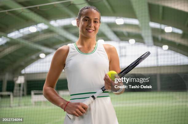 female tennis player - atlete stockfoto's en -beelden