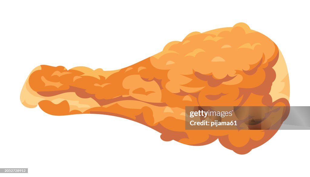 Fried crispy chicken leg.
