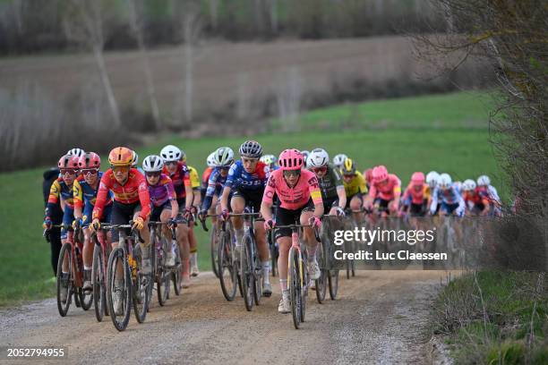 Kristen Faulkner of The United States and Team EF Education-Cannondale, Amanda Spratt of Australia and Team Lidl-Trek, Francesca Barale of Italy and...