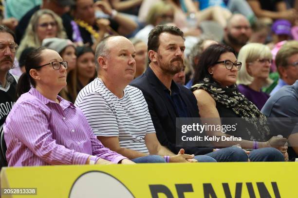 Brendan Gale watches the game during game two of the WNBL Semi Final series between Melbourne Boomers and Southside Flyers at Melbourne Sports...