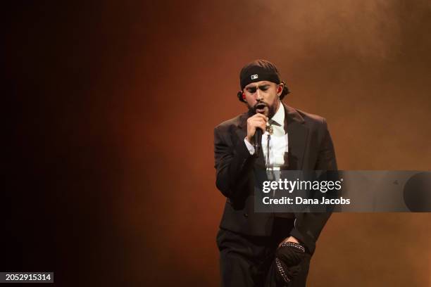 Bad Bunny performs on a stop of his Most Wanted tour at Chase Center on March 01, 2024 in San Francisco, California.