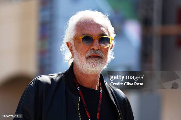 Flavio Briatore walks in the paddock prior to the F1 Grand Prix of Bahrain at Bahrain International Circuit on March 02, 2024 in Bahrain, Bahrain.