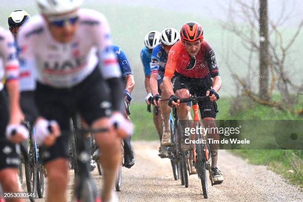 Magnus Sheffield of The United States and Team INEOS Grenadiers competes during the 18th Strade Bianche 2024, Men's Elite a 215km one day race from...