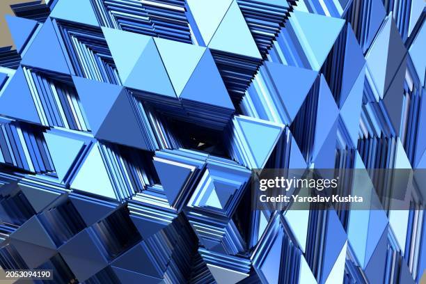 abstract data cubes connection cgi - blockchain isometric stock pictures, royalty-free photos & images