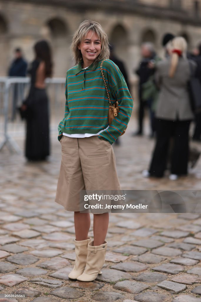 Street Style - Paris Fashion Week - Womenswear Fall/Winter 2024/2025 - Day Five