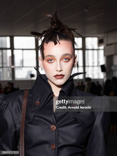 Emma Chamberlain attends the Vivienne Westwood Womenswear Fall/Winter 2024-2025 show as part of Paris Fashion Week on March 02, 2024 in Paris, France.