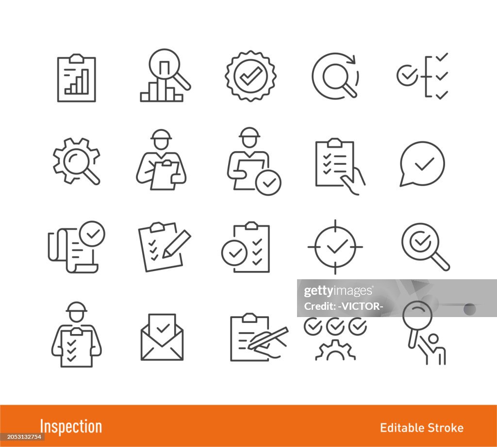 Inspection Icons - Line Icon Series