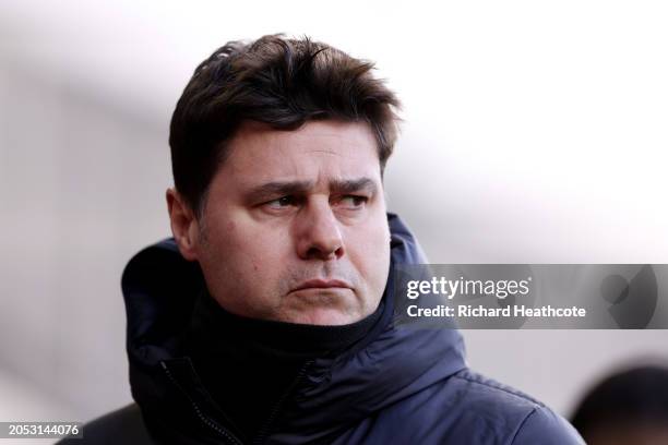 Mauricio Pochettino, Manager of Chelsea, looks on prior to the Premier League match between Brentford FC and Chelsea FC at the Brentford Community...