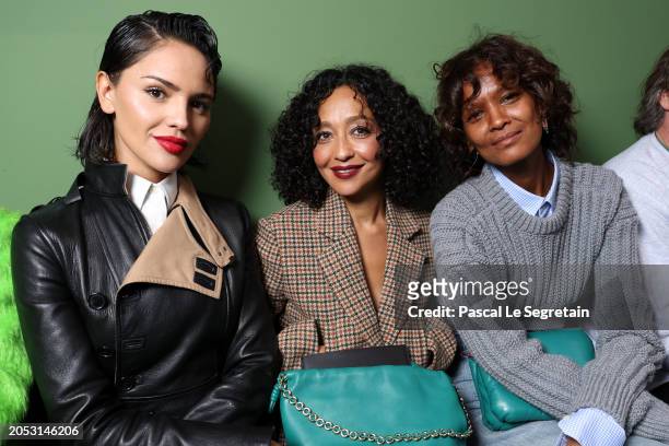 Eiza Gonzalez, Ruth Negga and Liya Kebede attend the Loewe Womenswear Fall/Winter 2024-2025 show as part of Paris Fashion Week on March 01, 2024 in...