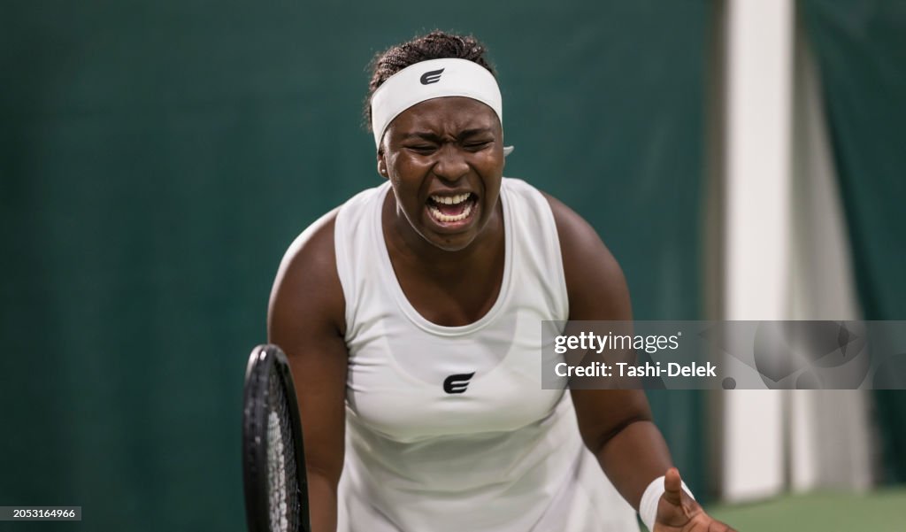 Tennis Player Is Disappointed After Match