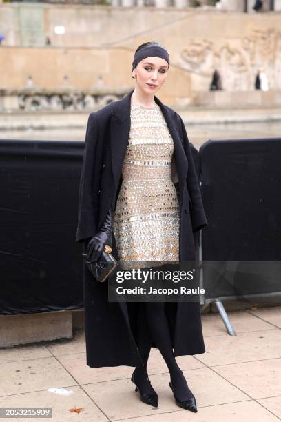 Emma Chamberlain attends the Elie Saab Womenswear Fall/Winter 2024-2025 show as part of Paris Fashion Week on March 02, 2024 in Paris, France.