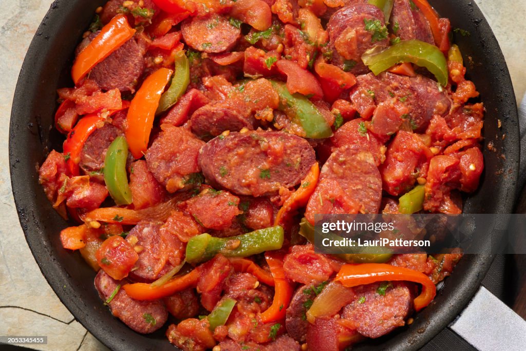 Venison Sausage And Peppers High-Res Stock Photo Getty Images