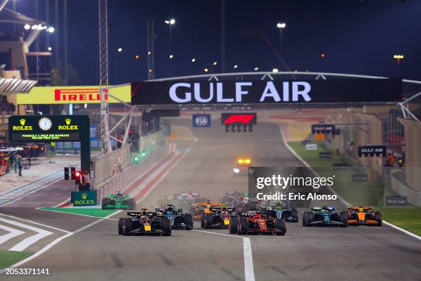 Start of the F1 Grand Prix of Bahrain at Bahrain International Circuit on March 02, 2024 in Bahrain, Bahrain.