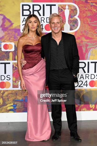 Sophie Haboo and Jamie Laing attend the BRIT Awards 2024 at The O2 Arena on March 02, 2024 in London, England.