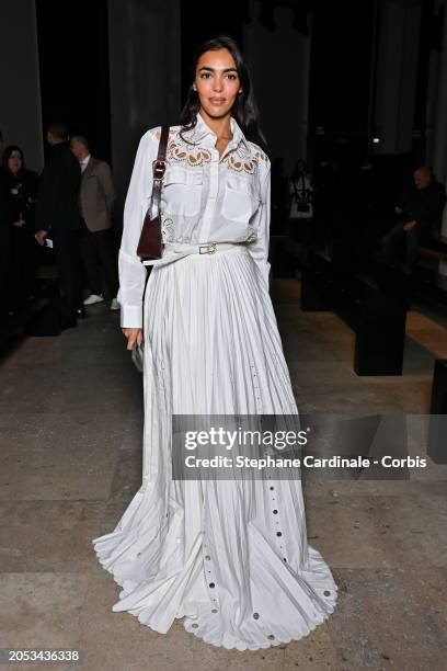 Sandra Shehab attends the Elie Saab Womenswear Fall/Winter 2024-2025 show as part of Paris Fashion Week on March 02, 2024 in Paris, France.