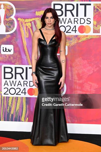 Dua Lipa attends the BRIT Awards 2024 at The O2 Arena on March 02, 2024 in London, England.