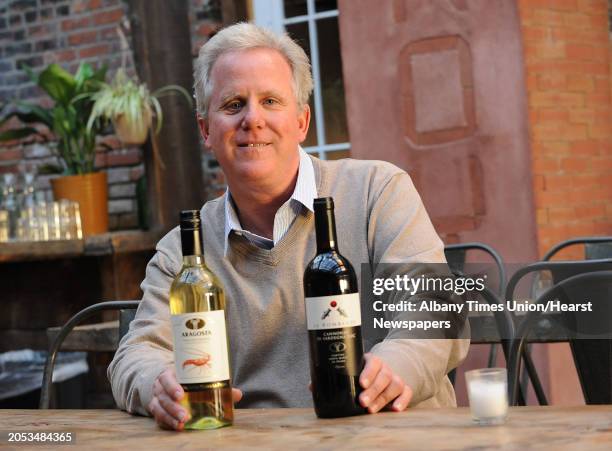 Wine importer Tony O'Haire with Aragosta Vermentino di Sardegna and Le Bomarde Cannonau di Sardegna Doc at Lucas Confectionery on Monday, Oct. 5,...