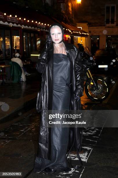 Julia Fox attends the Ann Demeulemeester Womenswear Fall/Winter 2024-2025 show as part of Paris Fashion Week on March 02, 2024 in Paris, France.