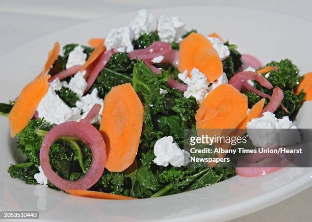 Massaged kale salad at the Riverview Cafe on Tuesday, Oct. 27, 2015 in Stuyvesant, N.Y. The salad includes fresh local kale, hand-massaged with fresh...
