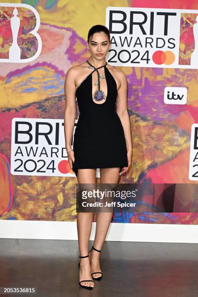 Shanina Shaik attends the BRIT Awards 2024 at The O2 Arena on March 02, 2024 in London, England.