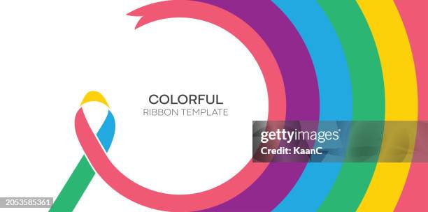 awareness ribbon shape. ribbon banner template vector stock illustration - cancer awareness ribbon stock illustrations