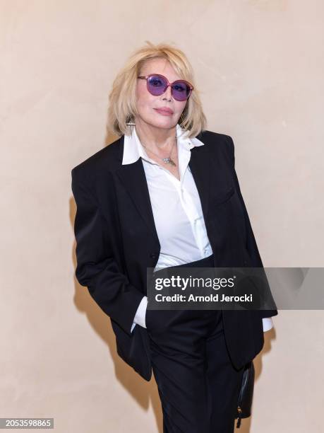 Amanda Lear attends the Simon Jacquemus' "Chevalier de l'ordre des Arts et des Lettres" Medal Ceremony as part of Paris Fashion Week on March 02,...