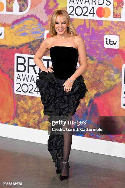 Kylie Minogue attends the BRIT Awards 2024 at The O2 Arena on March 02, 2024 in London, England.