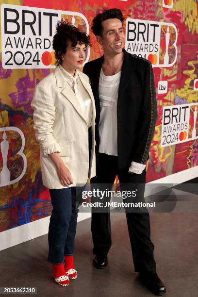 Annie Mac and Nick Grimshaw attend the BRIT Awards 2024 at The O2 Arena on March 02, 2024 in London, England.