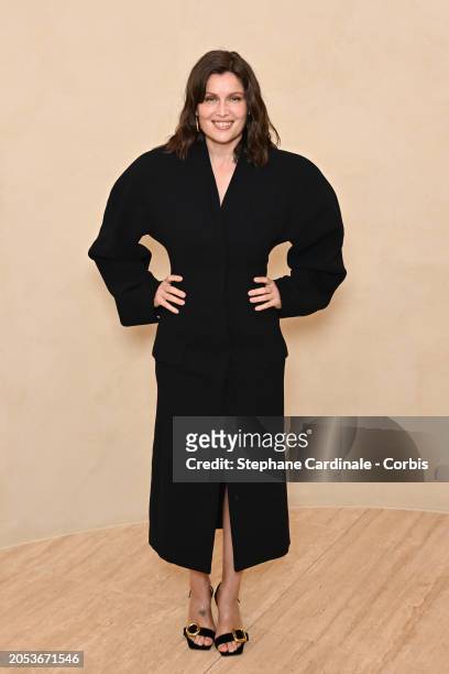 Laetitia Casta attends the Simon Jacquemus' "Chevalier de l'ordre des Arts et des Lettres" Medal Ceremony as part of Paris Fashion Week on March 02,...