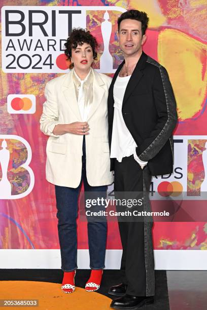 Annie Mac and Nick Grimshaw attend the BRIT Awards 2024 at The O2 Arena on March 02, 2024 in London, England.