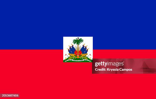 flag of haiti - haïtiaanse vlag stockfoto's en -beelden