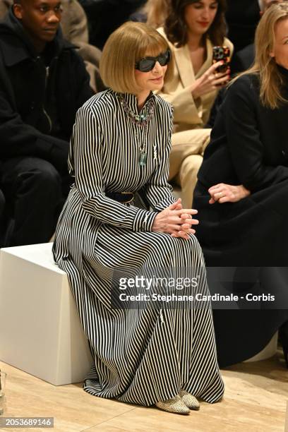 Anna Wintour attends the Simon Jacquemus' "Chevalier de l'ordre des Arts et des Lettres" Medal Ceremony as part of Paris Fashion Week on March 02,...