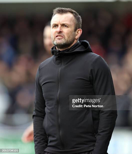 Charlton Athletic manager Nathan Jones looks on during the Sky Bet League One match between Northampton Town and Charlton Athletic at Sixfields on...