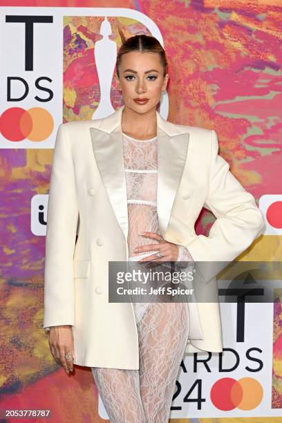 Olivia Attwood attends the BRIT Awards 2024 at The O2 Arena on March 02, 2024 in London, England.