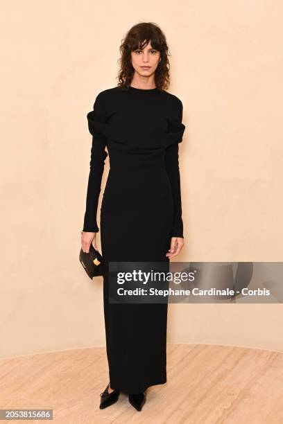 Mica Arganaraz attends the Simon Jacquemus' "Chevalier de l'ordre des Arts et des Lettres" Medal Ceremony as part of Paris Fashion Week on March 02,...
