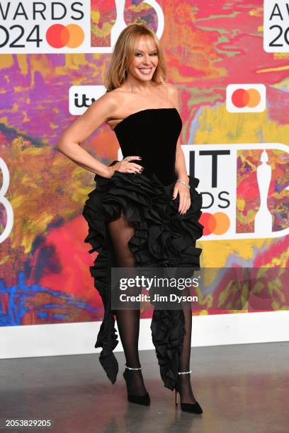 Kylie Minogue attends the BRIT Awards 2024 at The O2 Arena on March 02, 2024 in London, England.