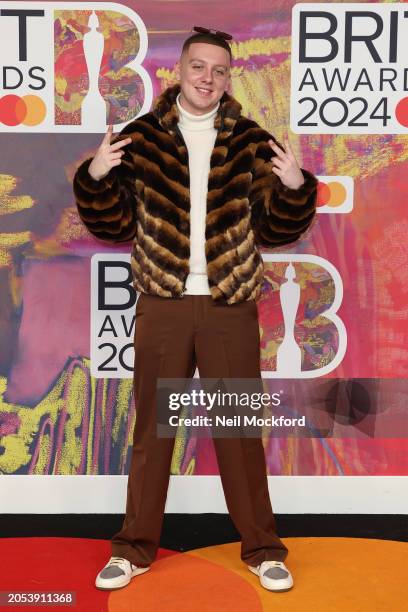 Aitch attends the BRIT Awards 2024 at The O2 Arena on March 02, 2024 in London, England.