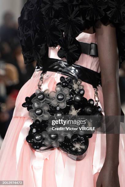 Model walks the runway during the Noir Kei Ninomiya Ready to Wear Fall/Winter 2024-2025 fashion show as part of the Paris Fashion Week on March 2,...