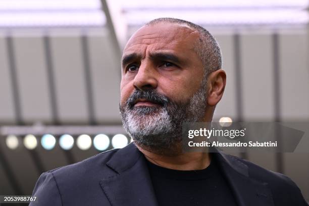 Fabio Liverani head coach of US Salernitana looks on during the Serie A TIM match between Udinese Calcio and US Salernitana - Serie A TIM at Dacia...