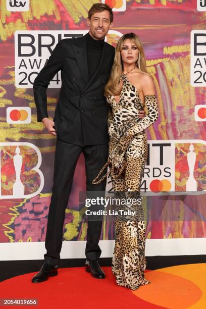 Peter Crouch and Abbey Clancy attend the BRIT Awards 2024 at The O2 Arena on March 02, 2024 in London, England.