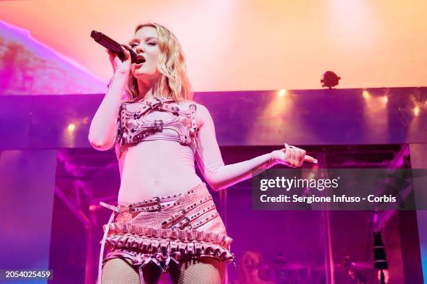 Zara Larsson performs at Fabrique on March 02, 2024 in Milan, Italy.