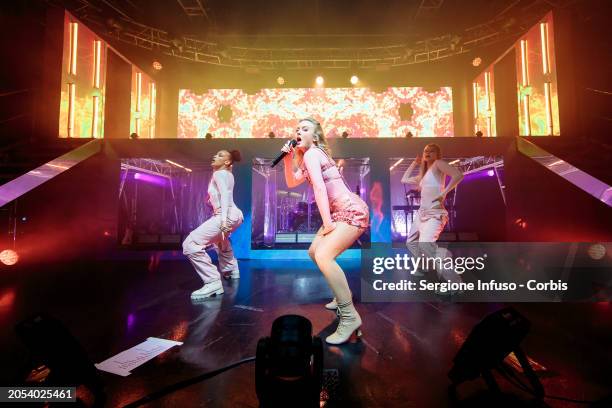 Zara Larsson performs at Fabrique on March 02, 2024 in Milan, Italy.