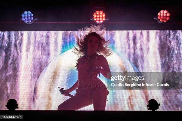 Zara Larsson performs at Fabrique on March 02, 2024 in Milan, Italy.