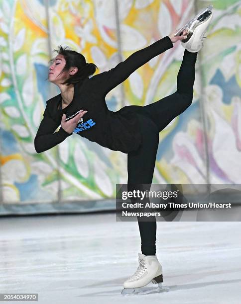 Ensemble skater Gillian Gonzales rehearses for Disney On Ice presents Dare to Dream at the Times Union Center on Thursday, Dec. 15, 2016 in Albany...
