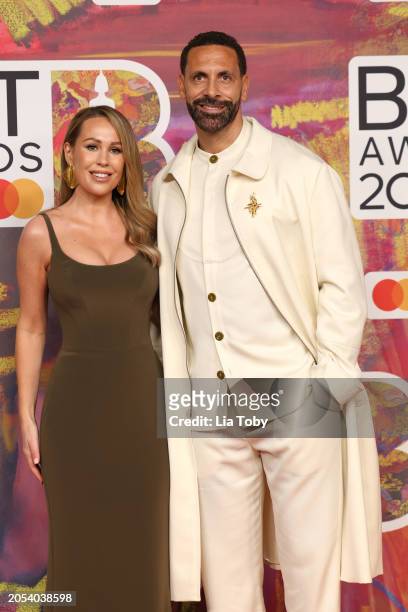 Kate Ferdinand and Rio Ferdinand attend the BRIT Awards 2024 at The O2 Arena on March 02, 2024 in London, England.