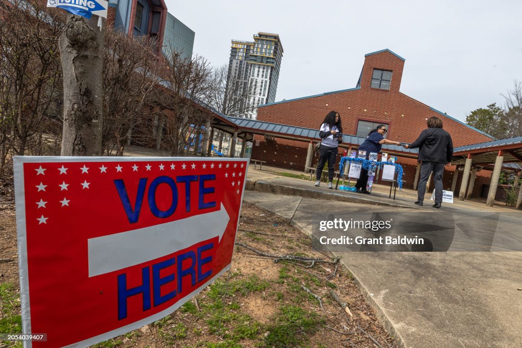 Voters Cast Ballots In States Across The Nation On Super Tuesday